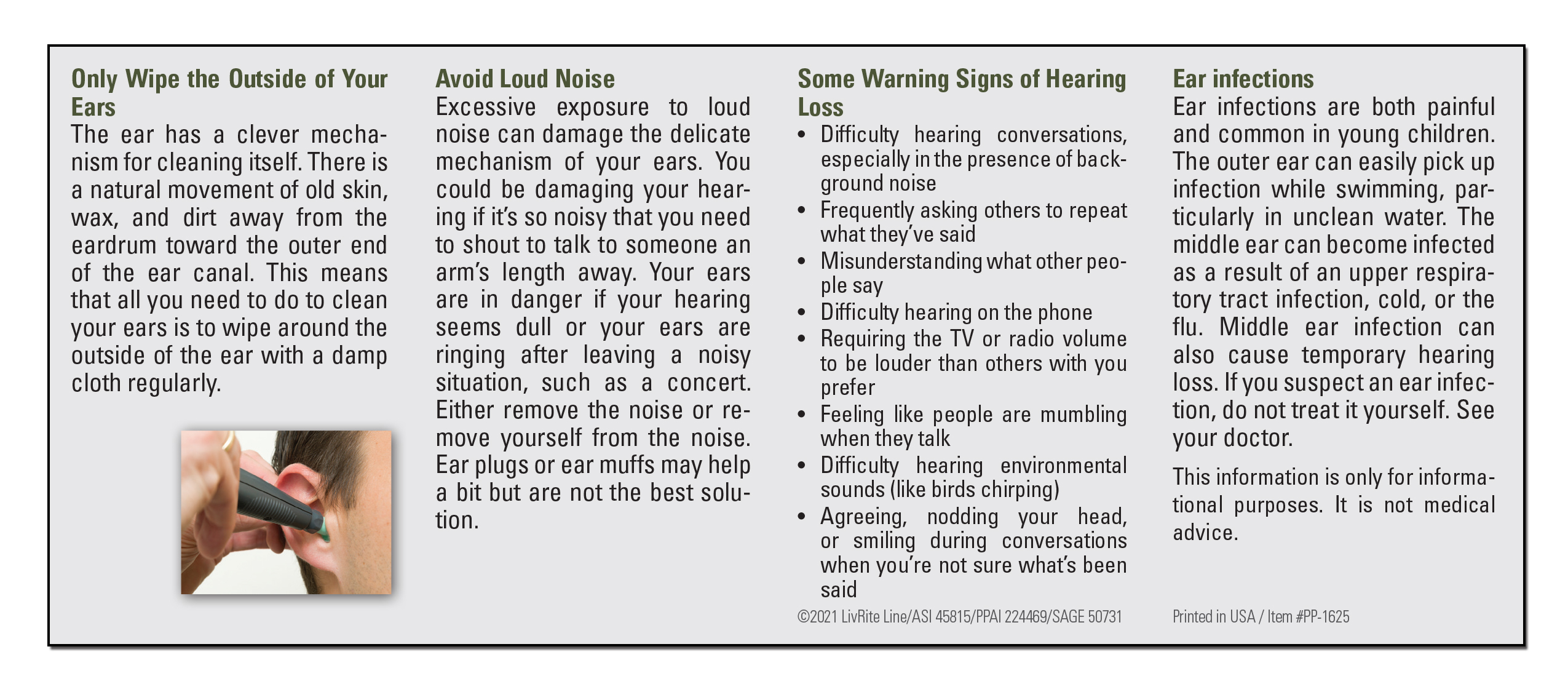 POCKET PAMPHLET - Vision & Hearing Care Pocket Pamphlet 2