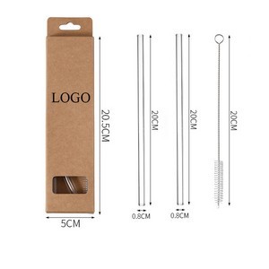 Glass Straw Set With Cleaning Brush 14