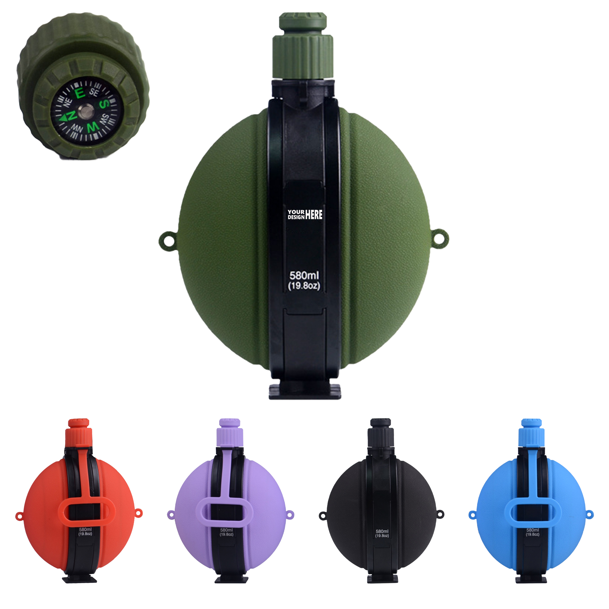 Collapsible Military Style Canteen for Hiking and Travel 2