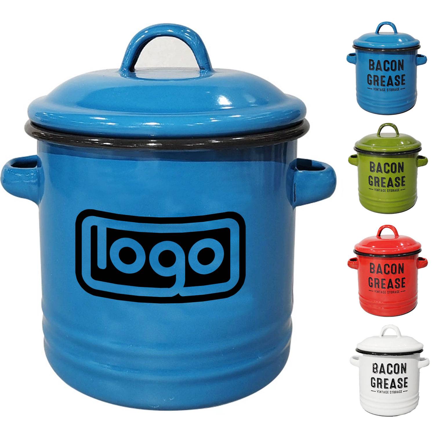 40 OZ Versatile Enamel Mug Bacon Grease Container 2