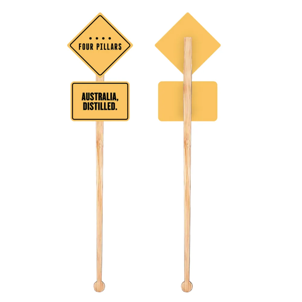 Custom Bamboo Molded Swizzle Stick 3