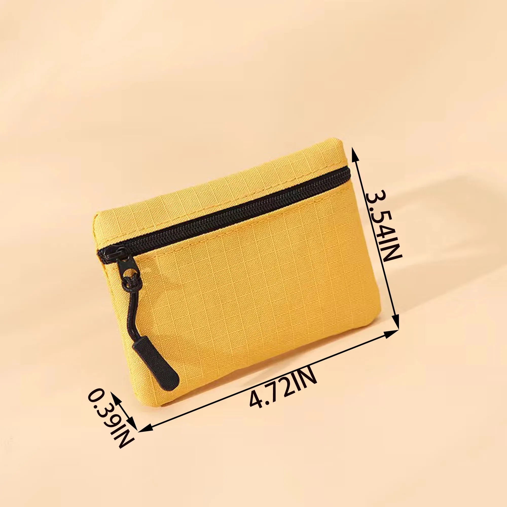 Solid Color Mini Zipper Coin Purse With Customizable Logo 4