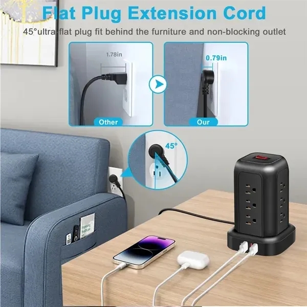 Multi Plug Outlet Extender Charging Station 2