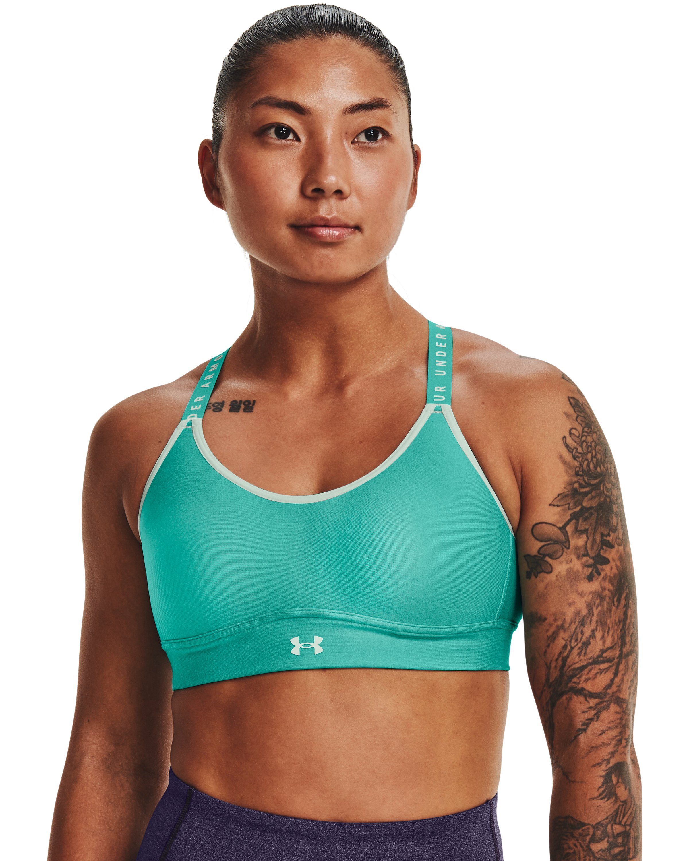 UA Infinity Mid Heather Cover Women's Sports Bra 8