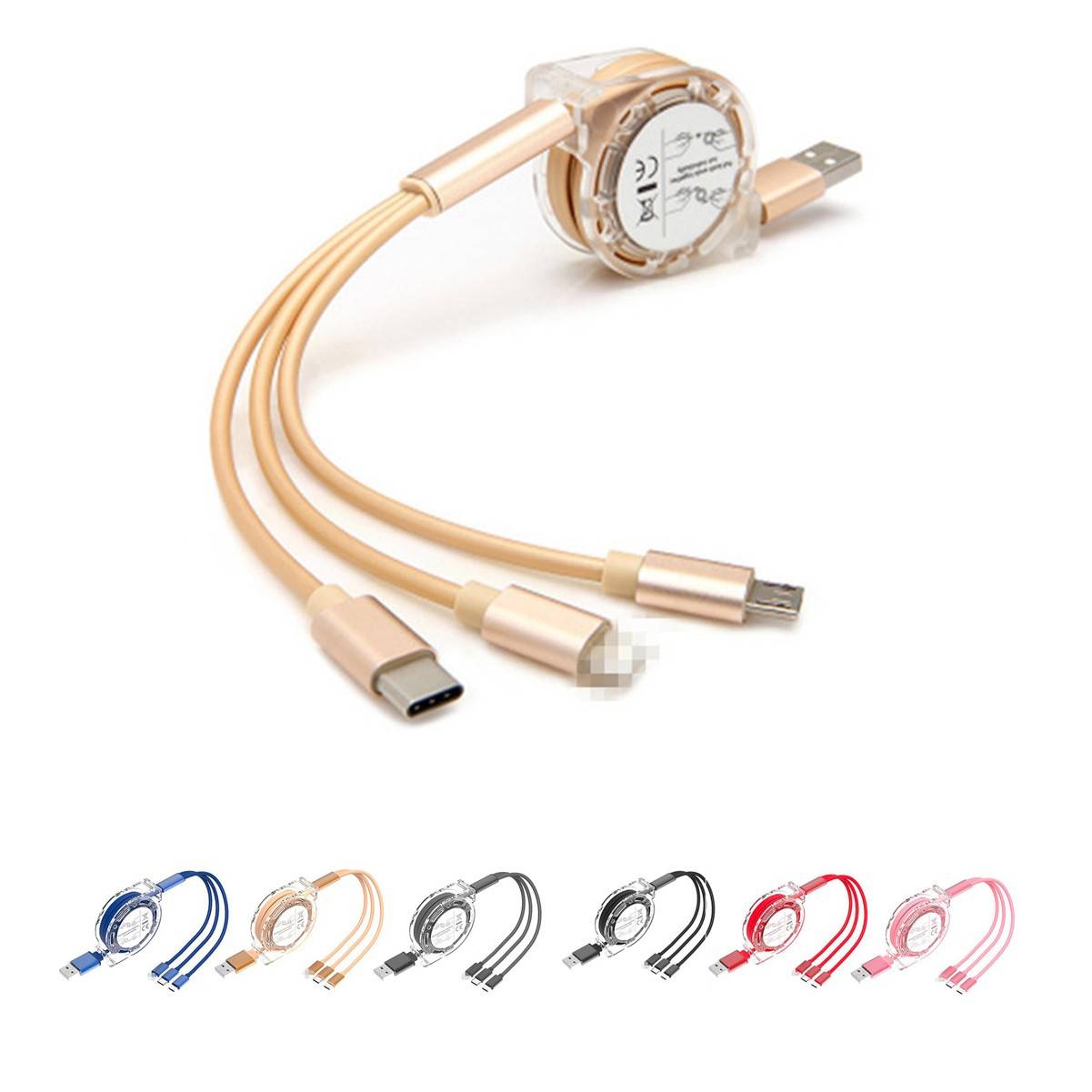Retractable USB Charging Cable 3 In 1 2