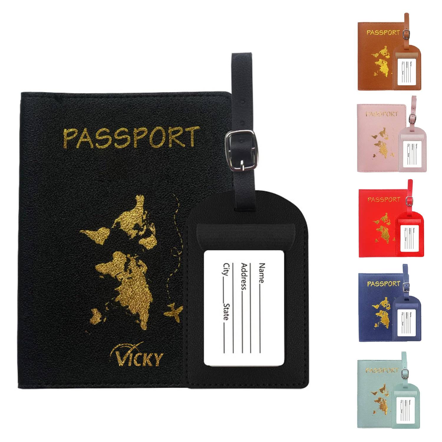 Pu Leather Passport Set 2