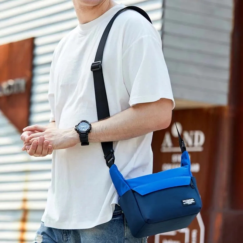 Color contrast waterproof shoulder casual bag 10