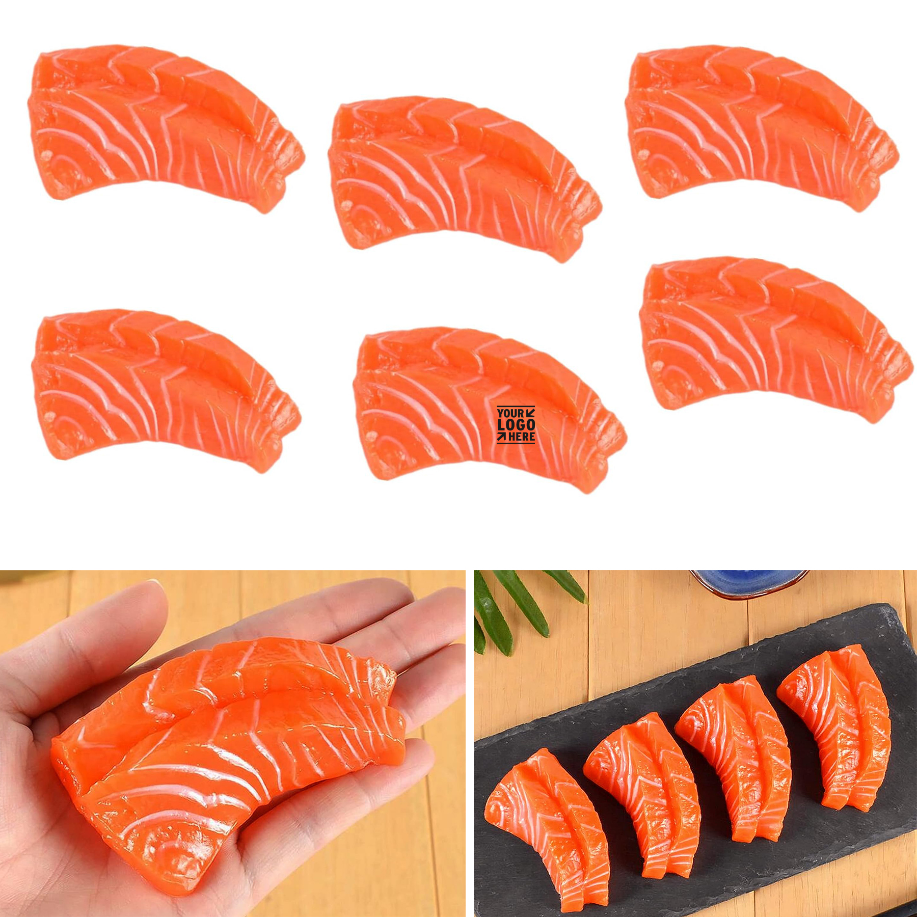 6 Pcs Fake Fish Meat Food Model 2