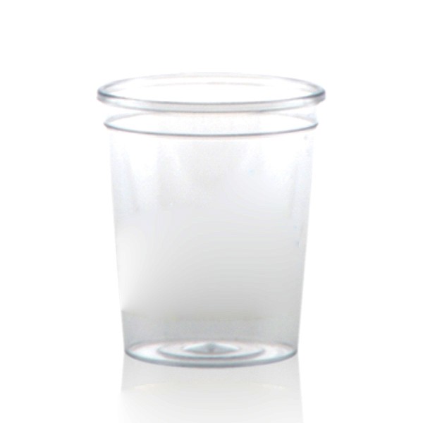 2 oz Hard Plastic Smooth Cup Clear Tradition Print 3