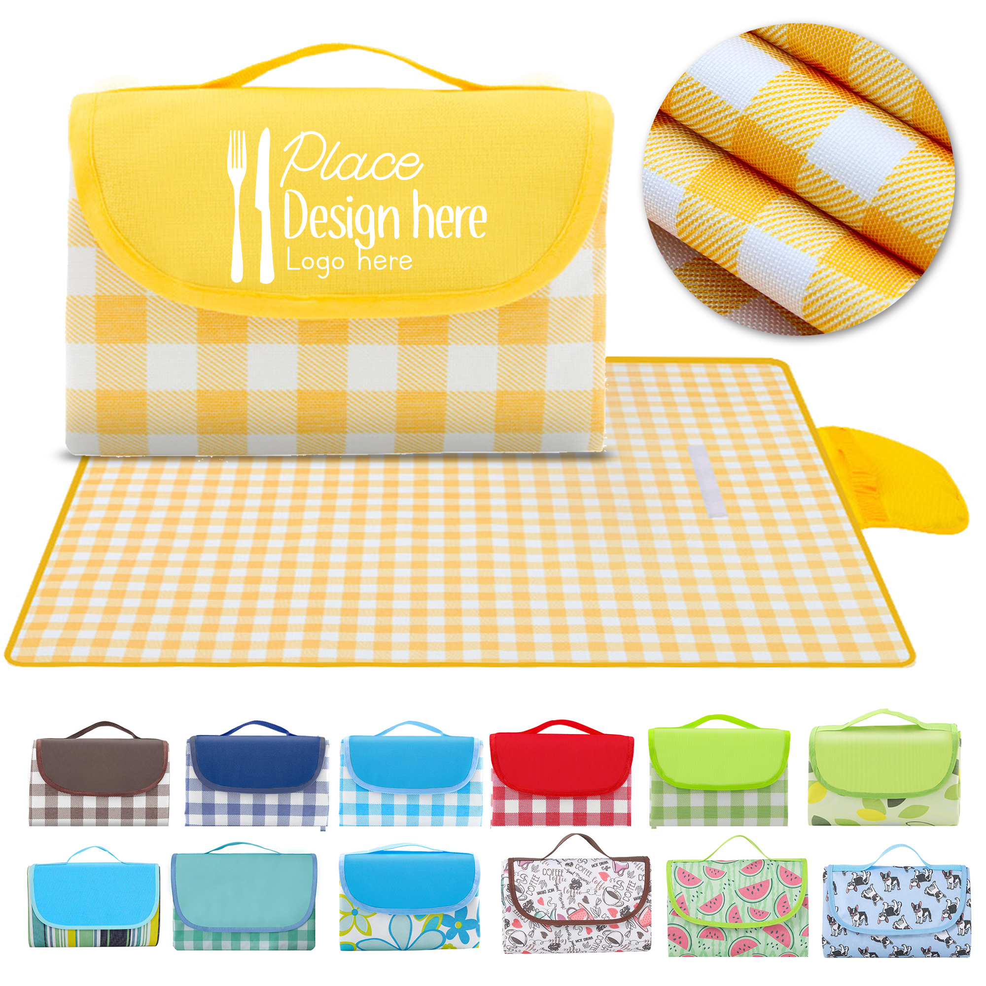 Portable Checkered Picnic Mat ?C 60"x40" 7