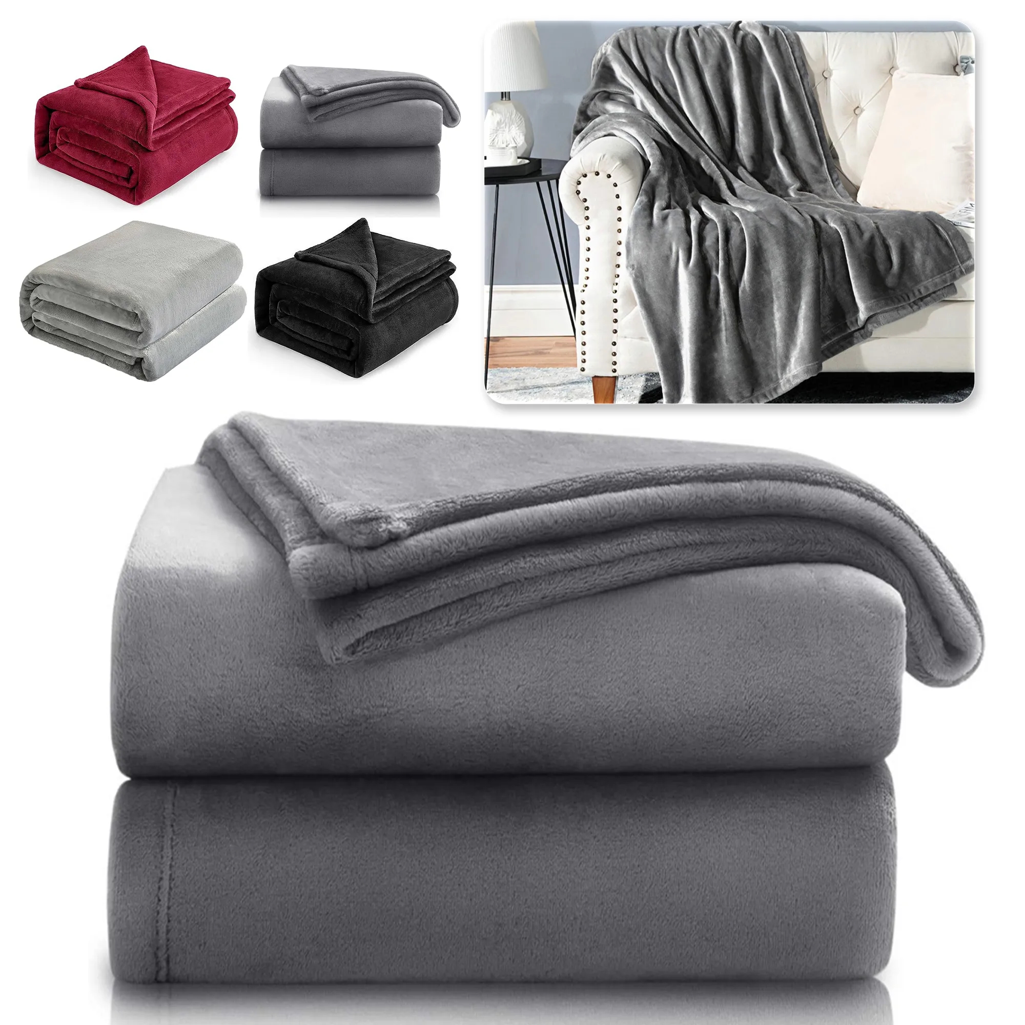 Soft Polyester Cozy Fleece Blanket 2