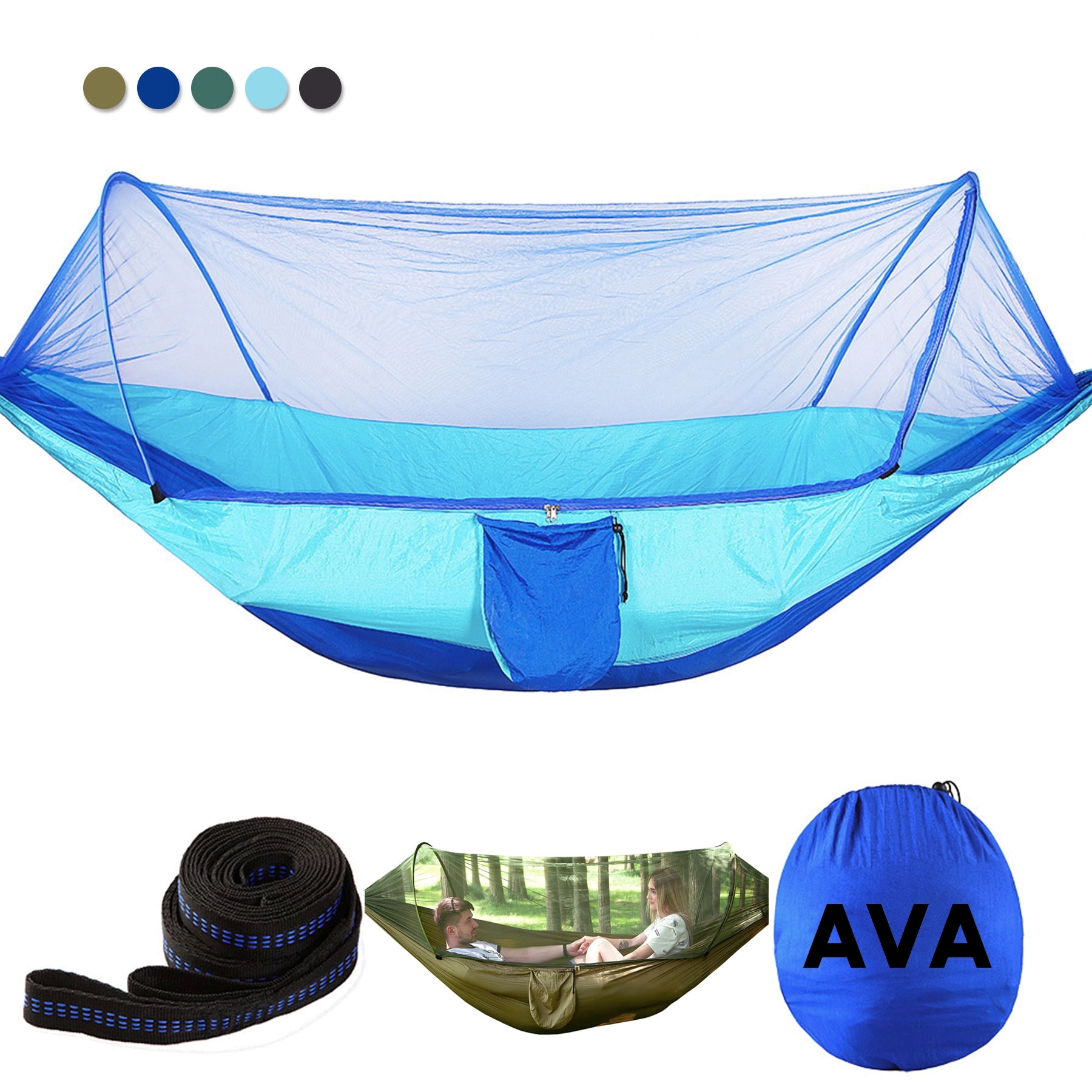 Automatic Quick Open Mosquito Net Hammock 3