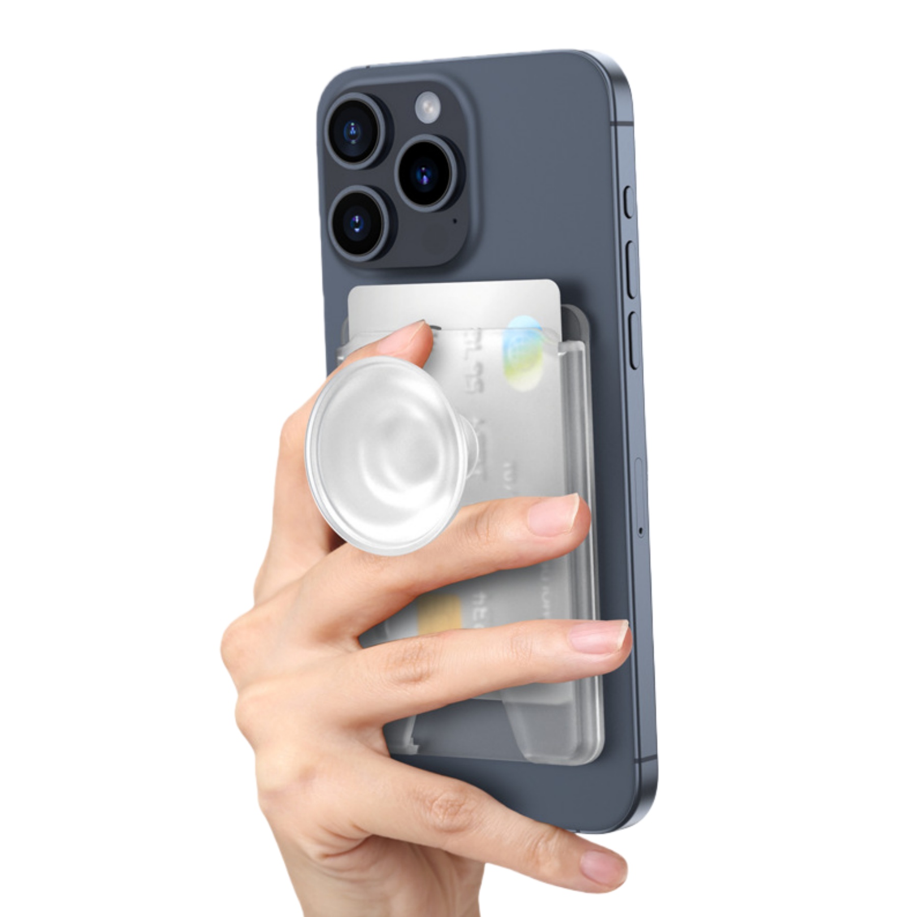Magnetic Phone Grip and Stand with Card Holder 3