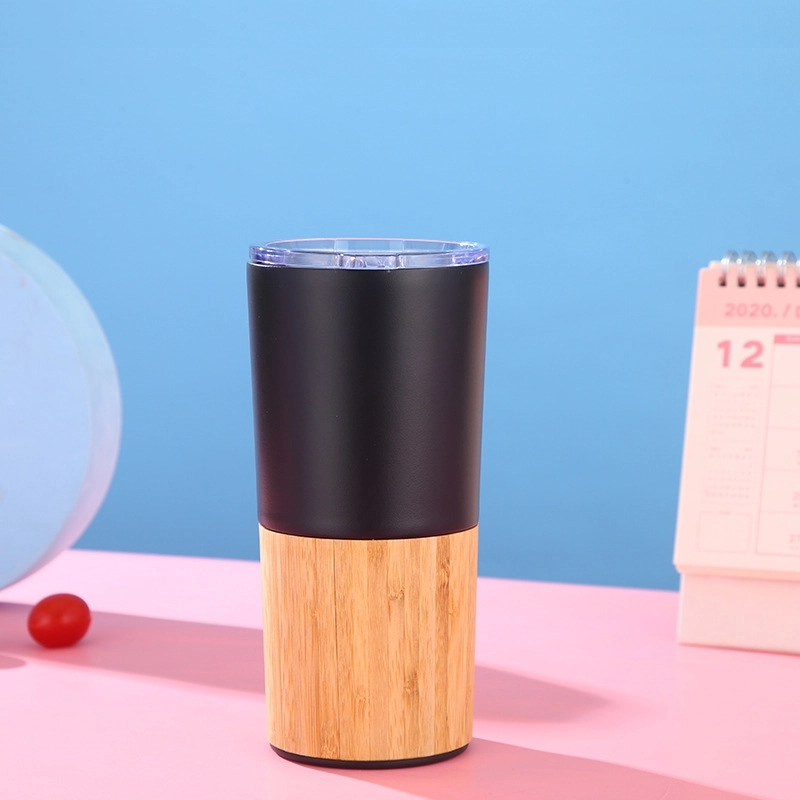Custom 20 oz Insulated Bamboo Travel Tumbler With Lid 2