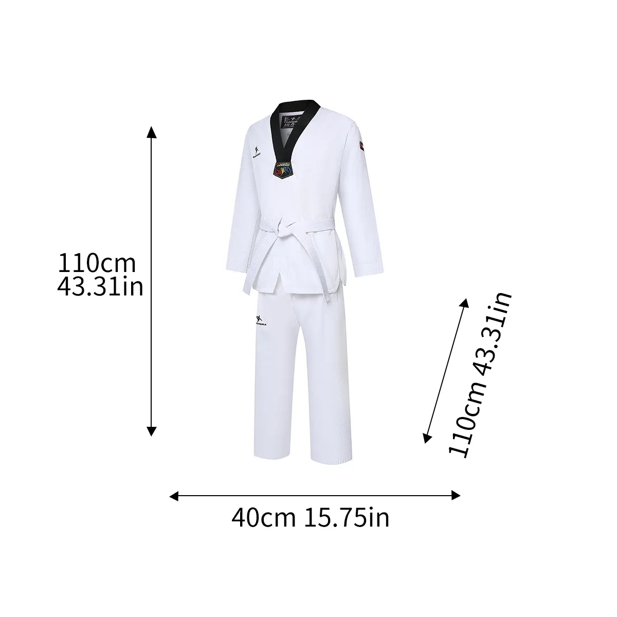 Unisex Taekwondo Uniform Set With Belt 6
