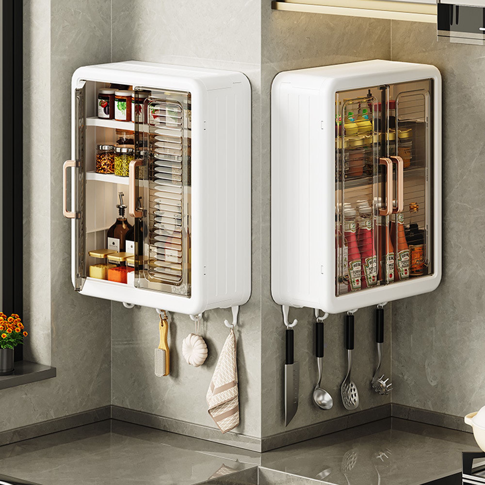 Kitchen Drill-Free Corner Storage Rack 4