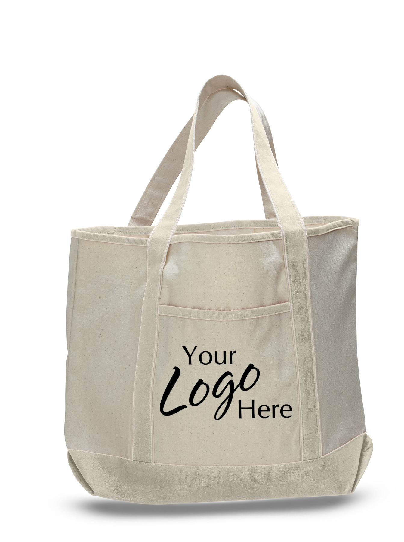 Canvas Large Deluxe Tote Bag 22" W x 16" H with 6" Gusset, custom tote bag with logo imprint 15