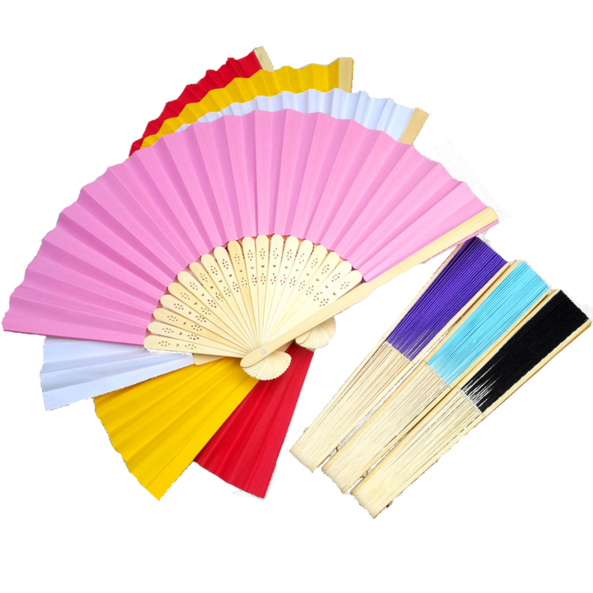 Portable Paper And Bamboo Folding Hand Fan 3