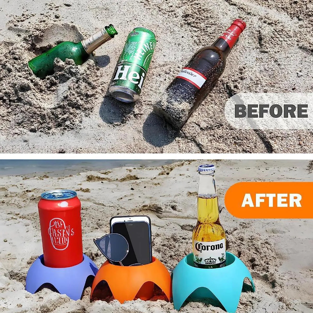 Promotional Stackable Beach Vacation Cup Holders Gear 3