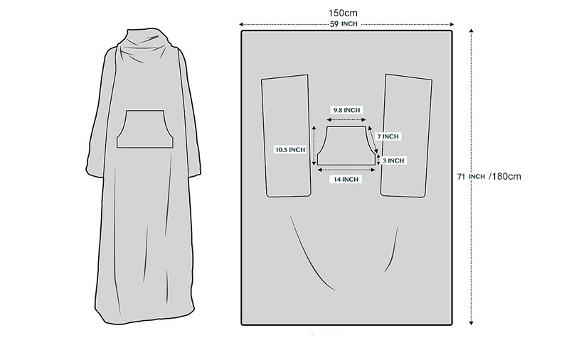 Cozy Blanket with Sleeves 2