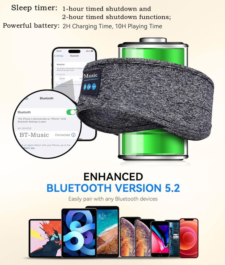 Bluetooth Sleep Headphones 6