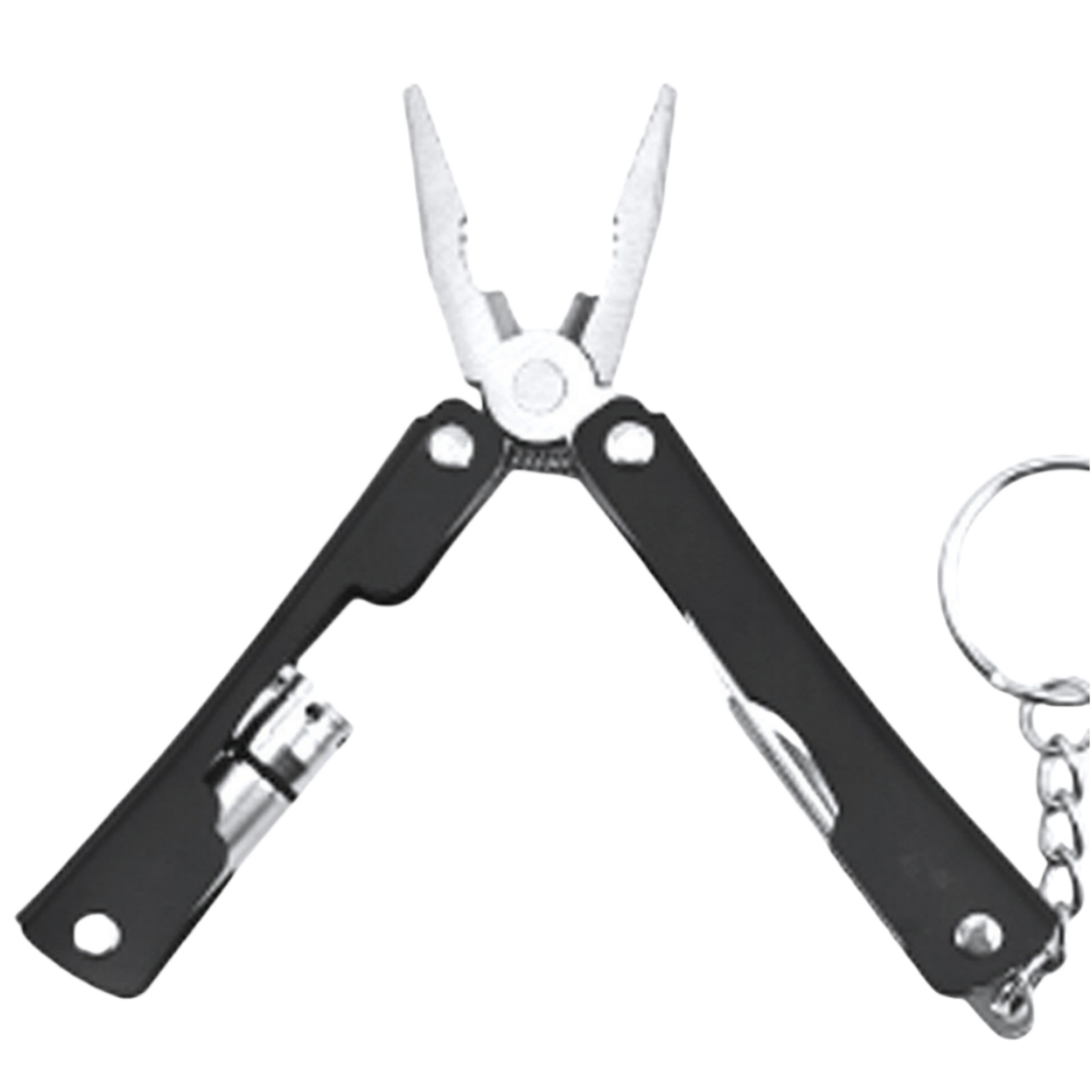 Stainless Steel Multi-Tool Folding Pliers with Mini Flashlight 13