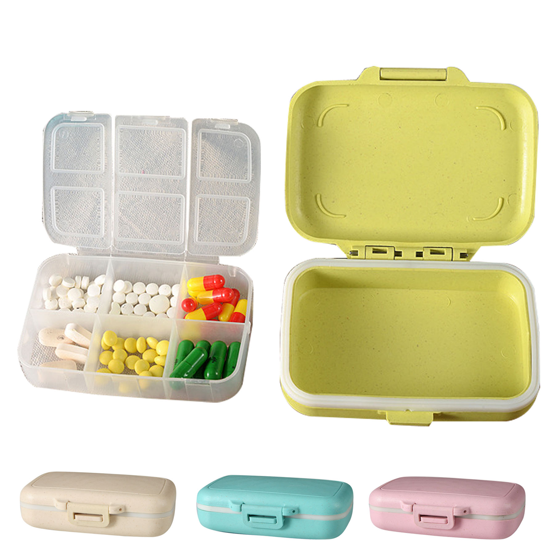 6 Compartments Pill Box 2