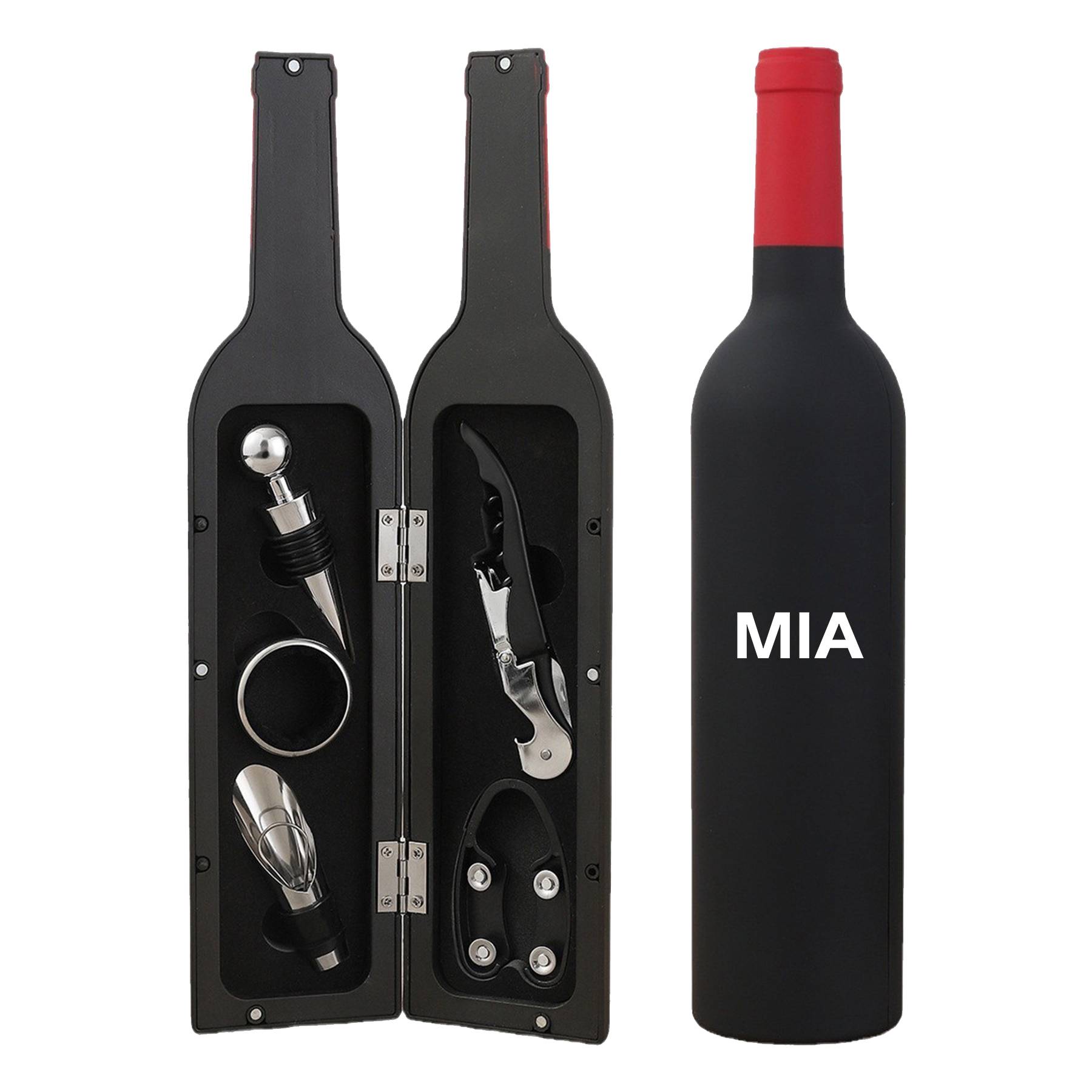 5PCS ABS Bottle Shaped Wine Opener Accessories Gift Set 1