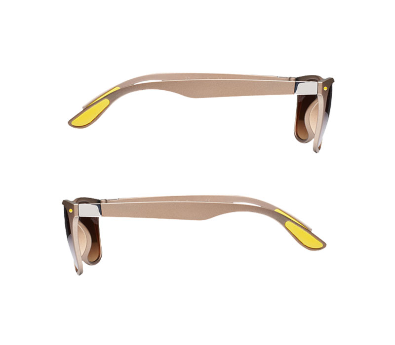 UV400 Matte Sunglasses with Metal Accent 1