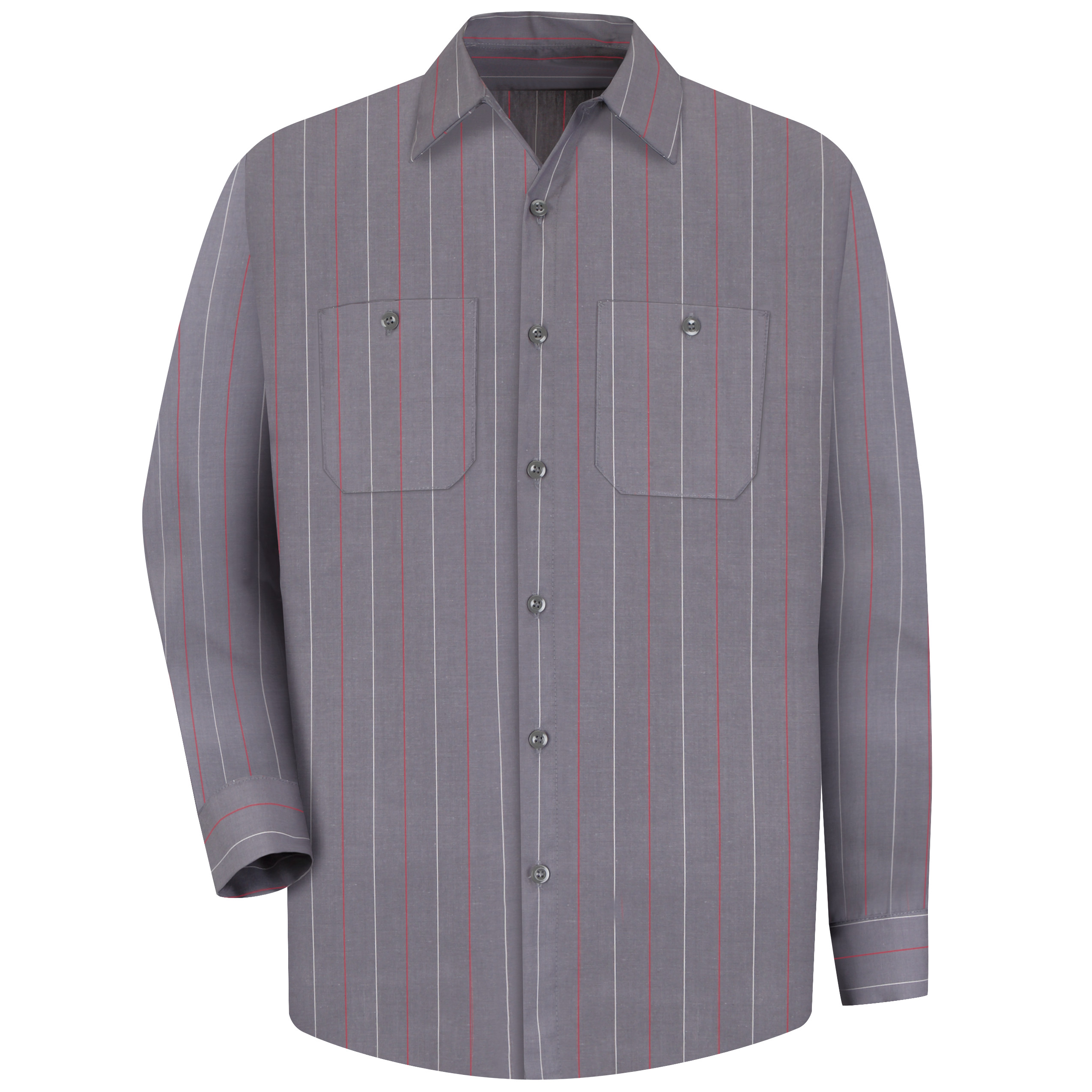 Red Kap® Men's Long Sleeve Industrial Stripe Work Shirt 2