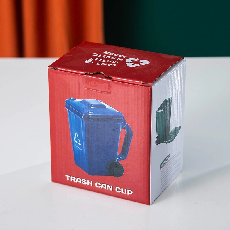 Custom 13.5 oz Ceramic Funny Trash Can Mug 8