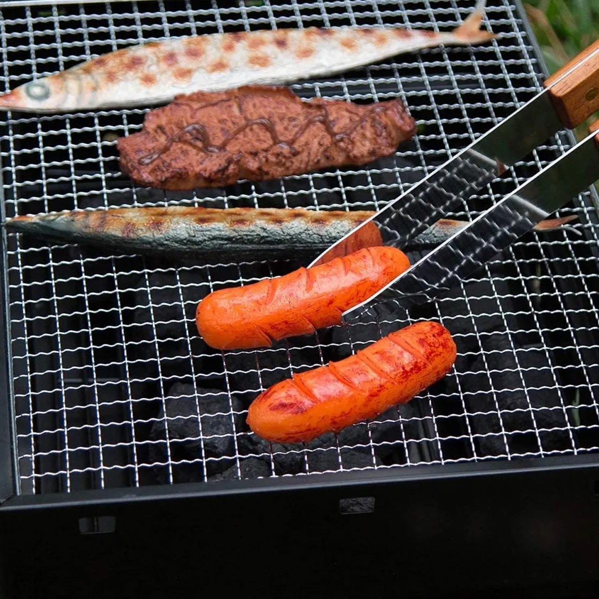 4 in 1 Portable BBQ Grilling Utensil Set with Case 5