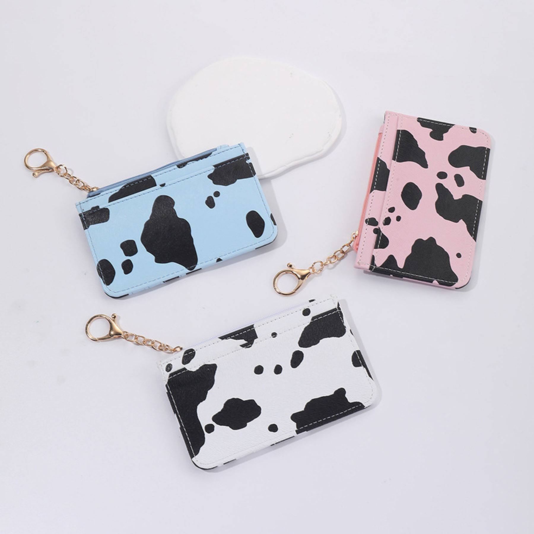 Pu Leather Cow Print Wallet 7