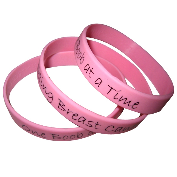 1/2 Inch Breast Cancer Printed Custom Wristband 2