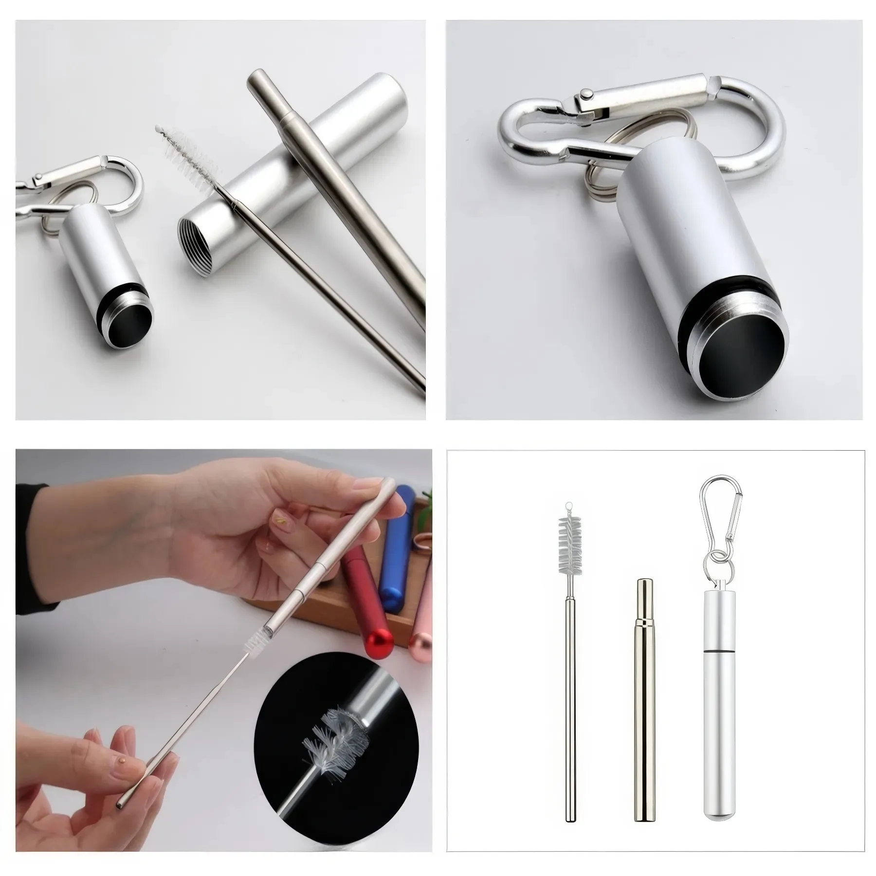 304 Telescopic Straw Aluminum Tube Packaging 4