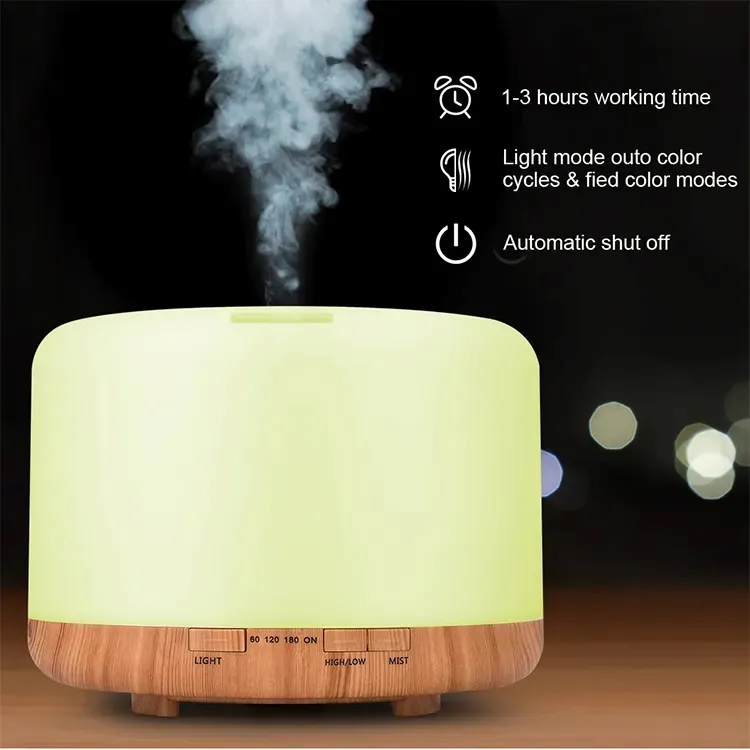 Wood Grain base Oil Aroma Diffuser with Remote Control 5