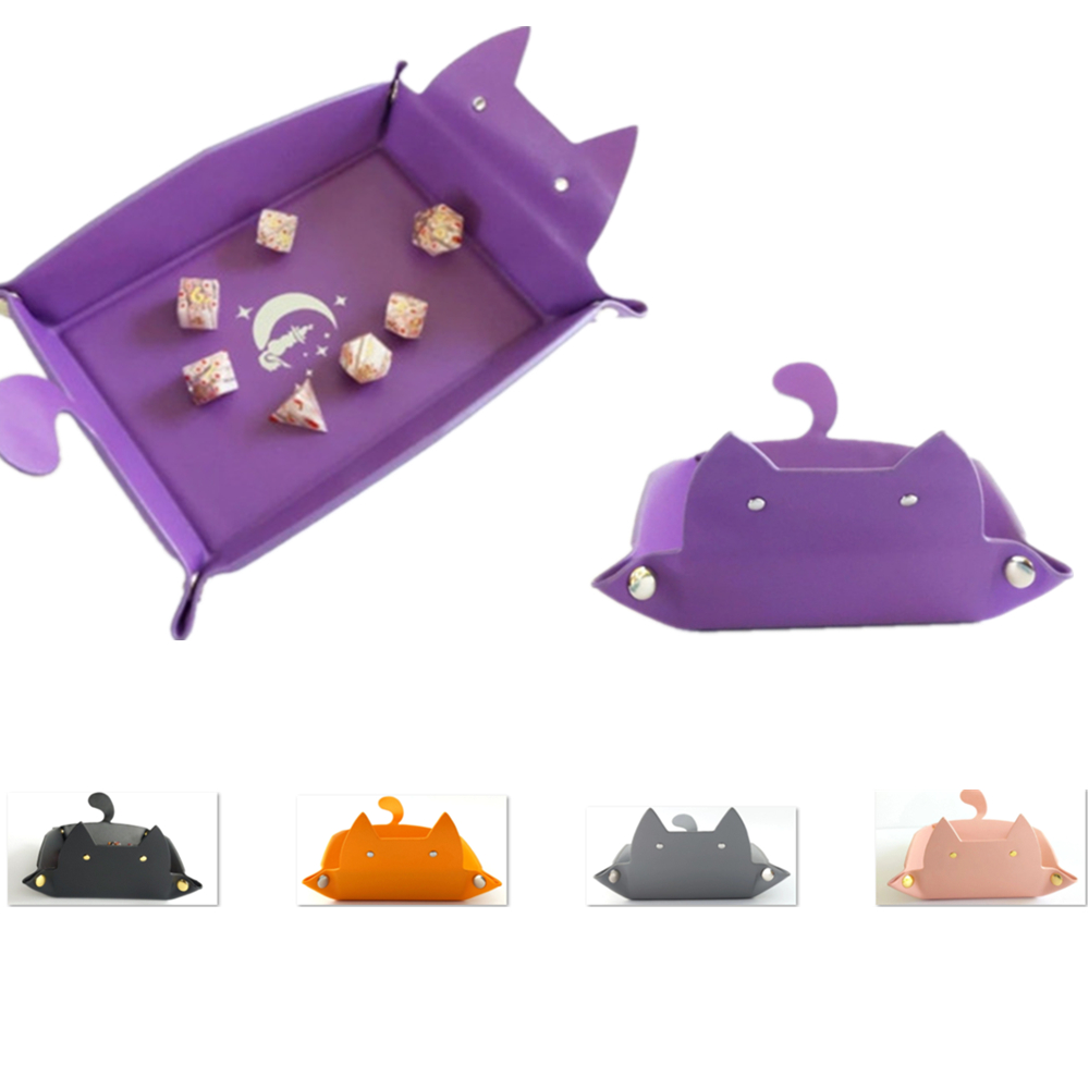 Purple Cat Pattern Leather Organizer 5