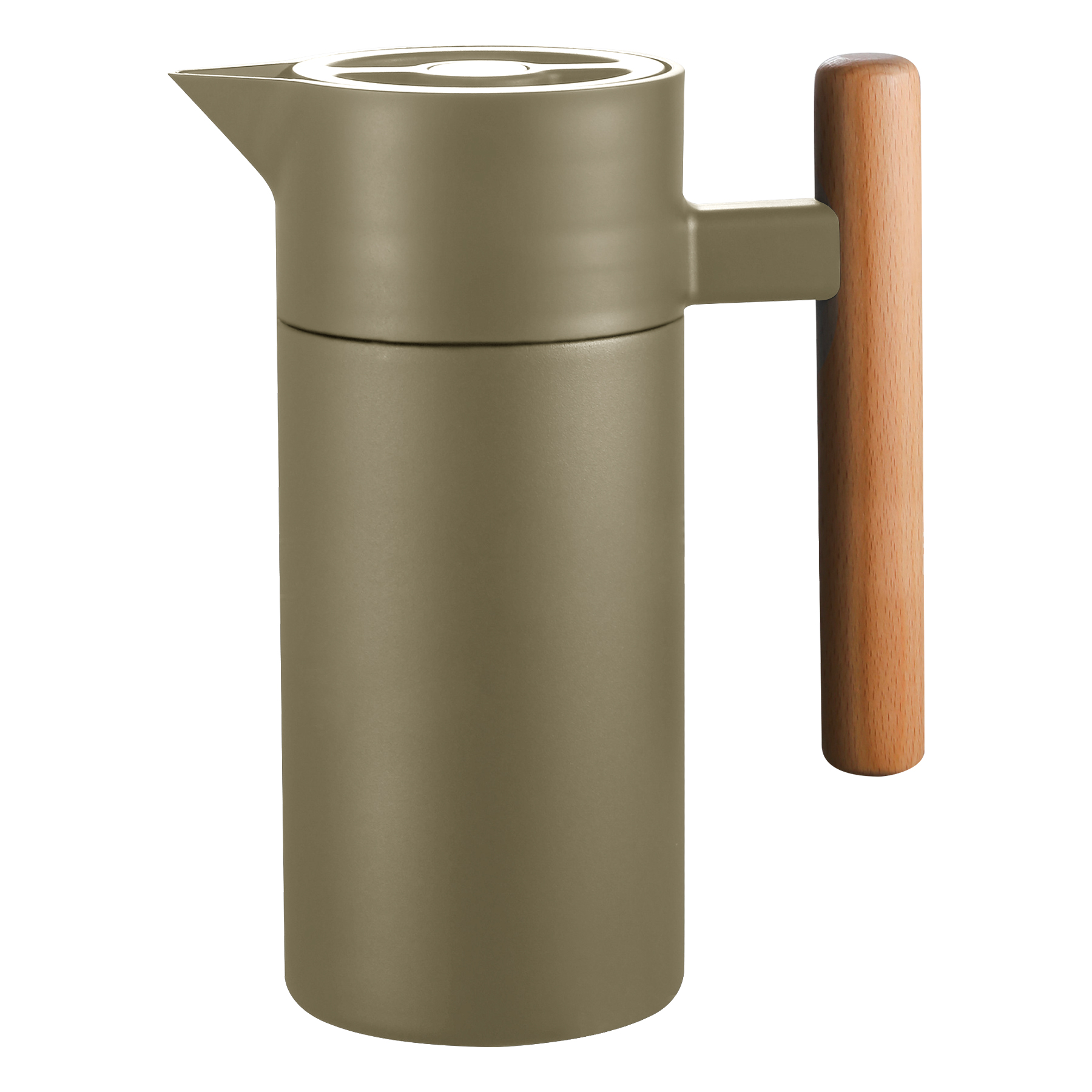 304 Stainless Steel Insulated Kettle With Wooden Handle 4