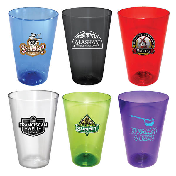 16 oz. Plastic Pint Glass 22
