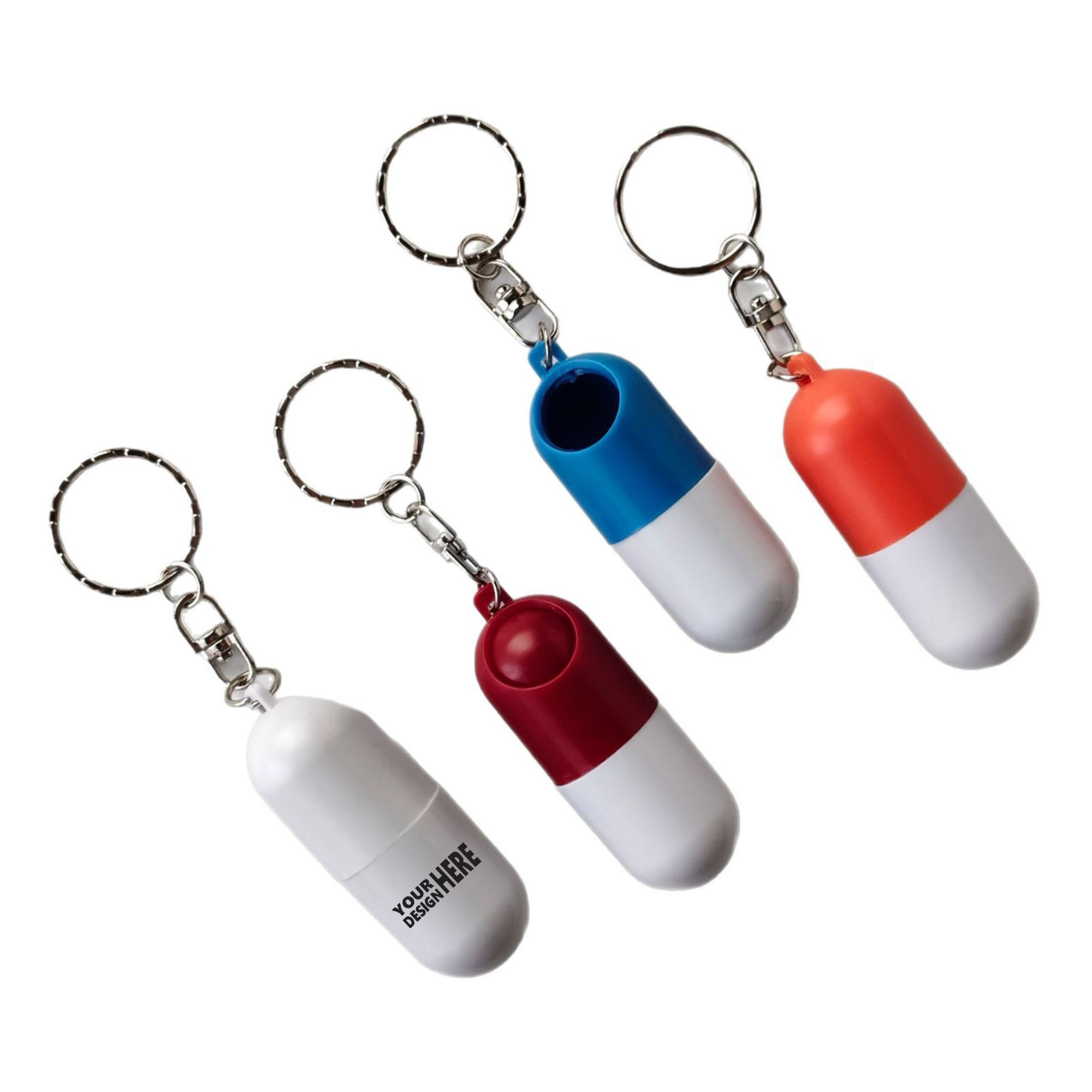 Pill Capsule Keychain Pill Case Holder 2