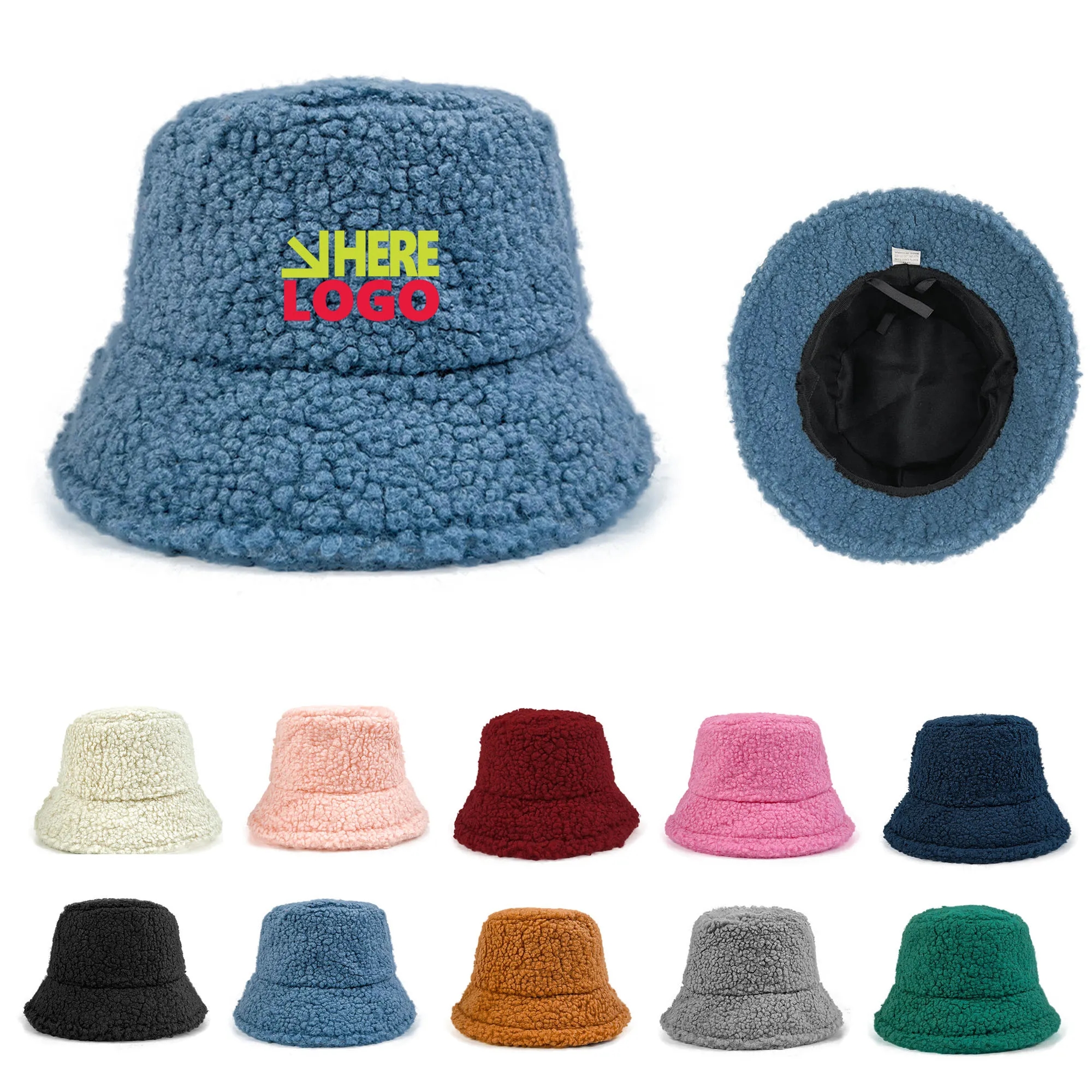 Winter Plush Fuzzy Bucket Hat 7