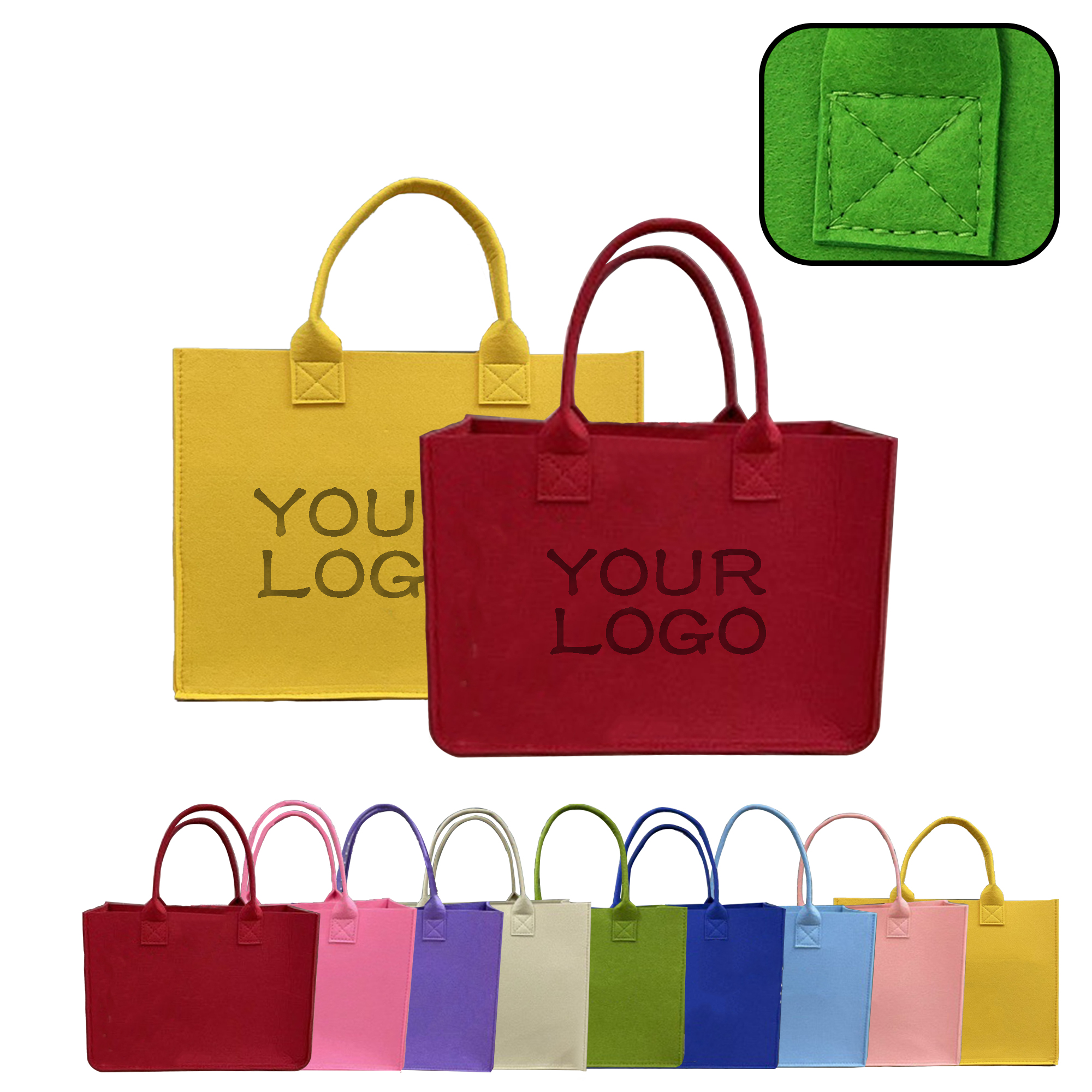 MOQ 20 PCS Custom Felt Tote Bag 2