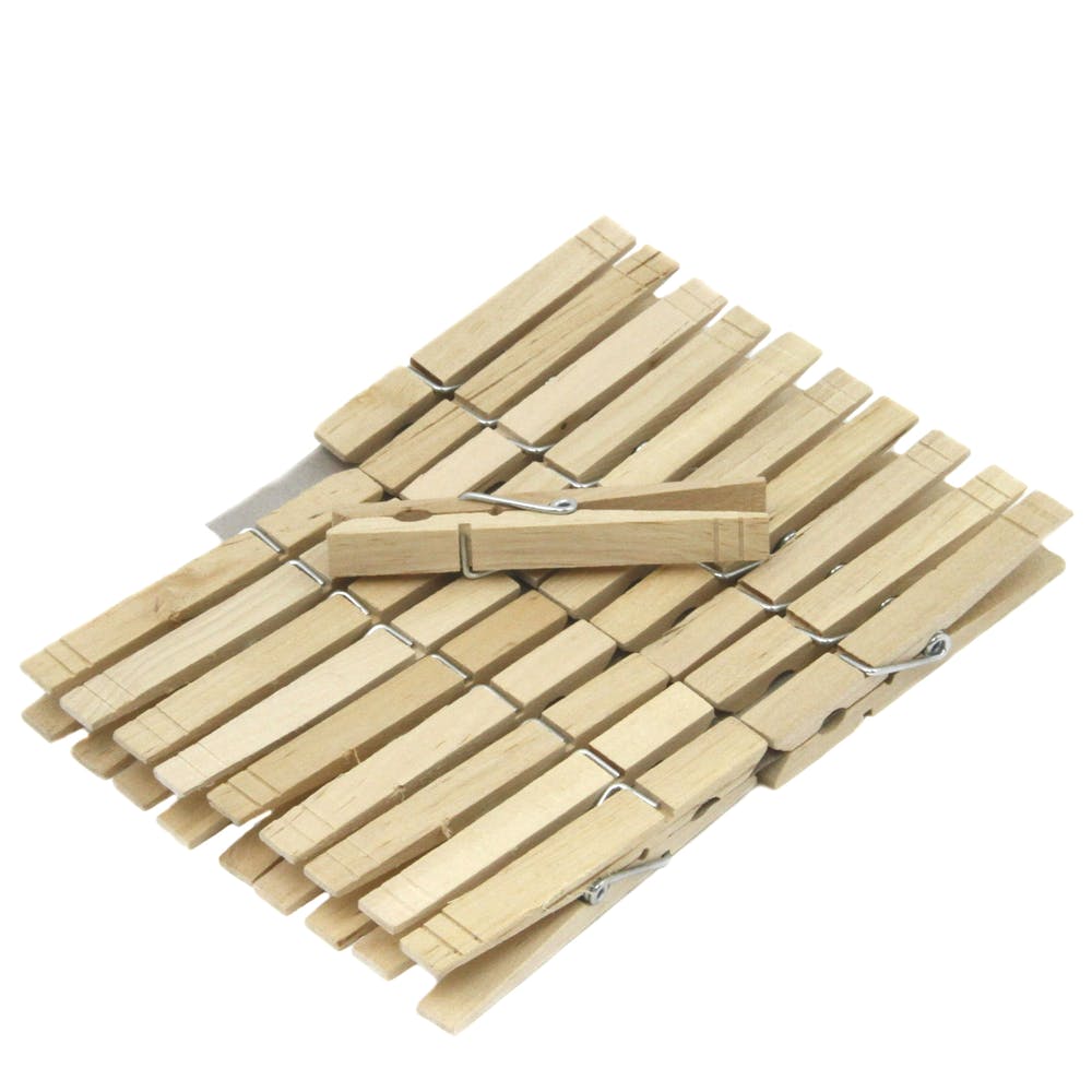Wood Clothes Pins - Large 20 Pack 2