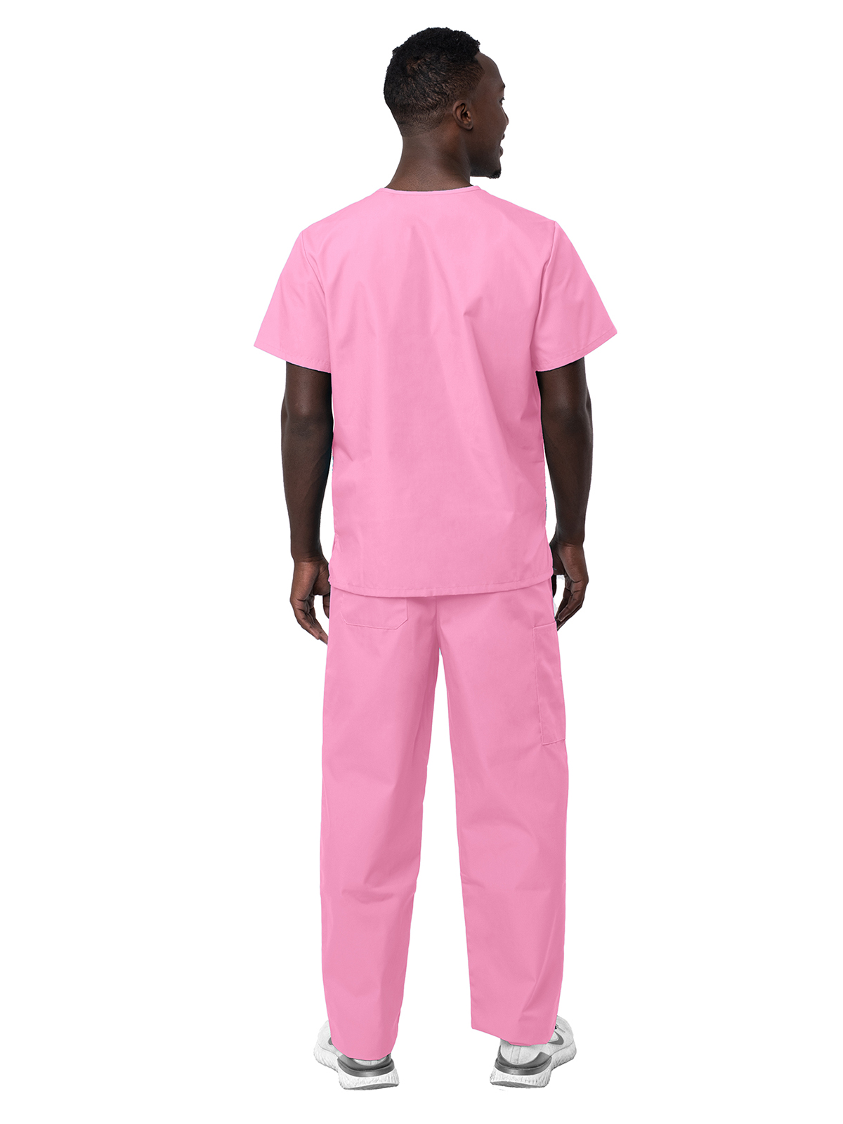 Adar - Sivvan - Unisex V-Neck Top Drawstring Pant Scrub Set 33