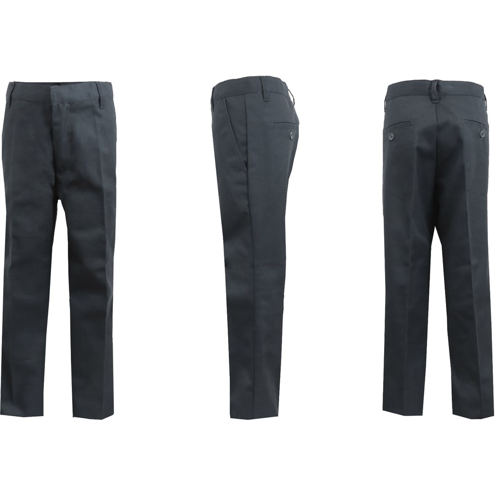Boys' Uniform Pants - Size 14 Gray Flat Front 2