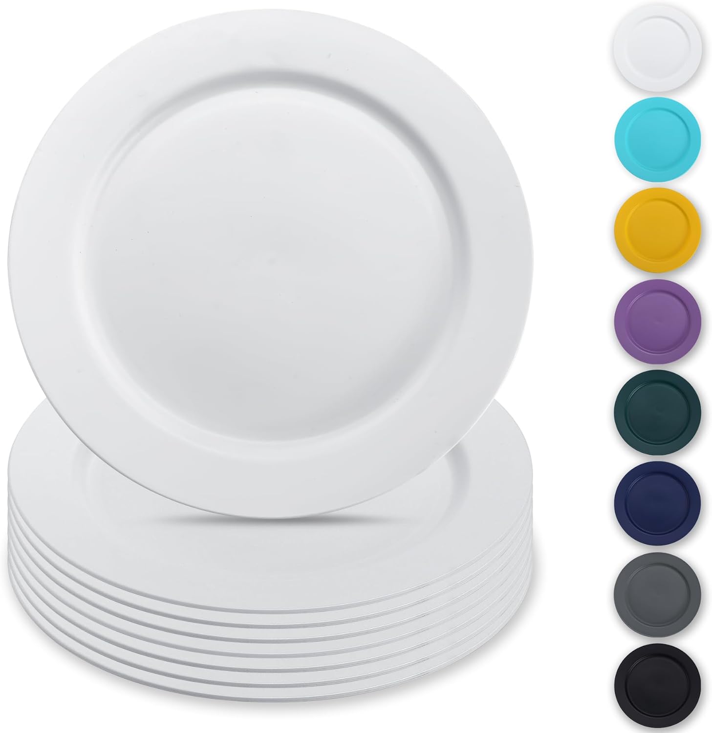 Reusable Flat Dinner Plates 6