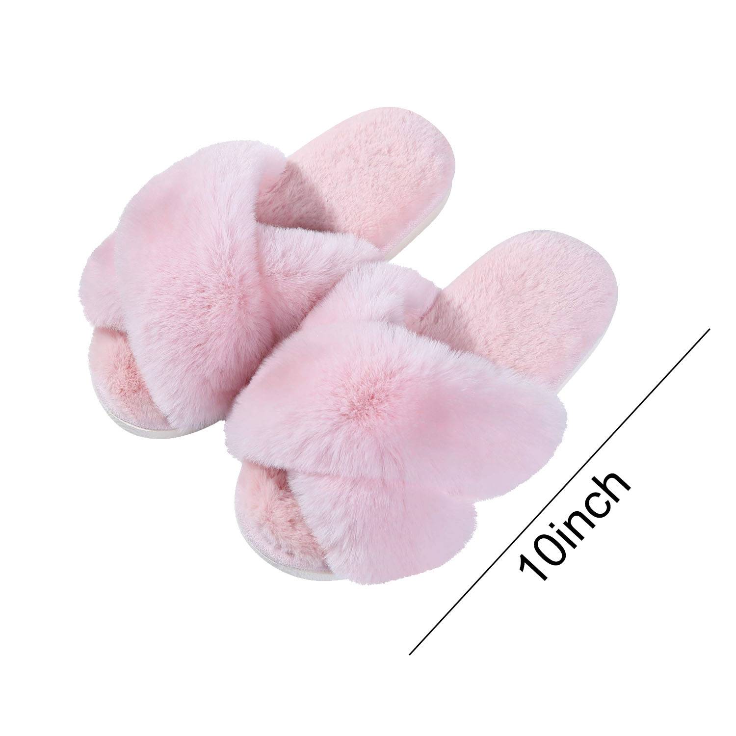Winter Soft Plush Cozy Open Toe Slippers 3