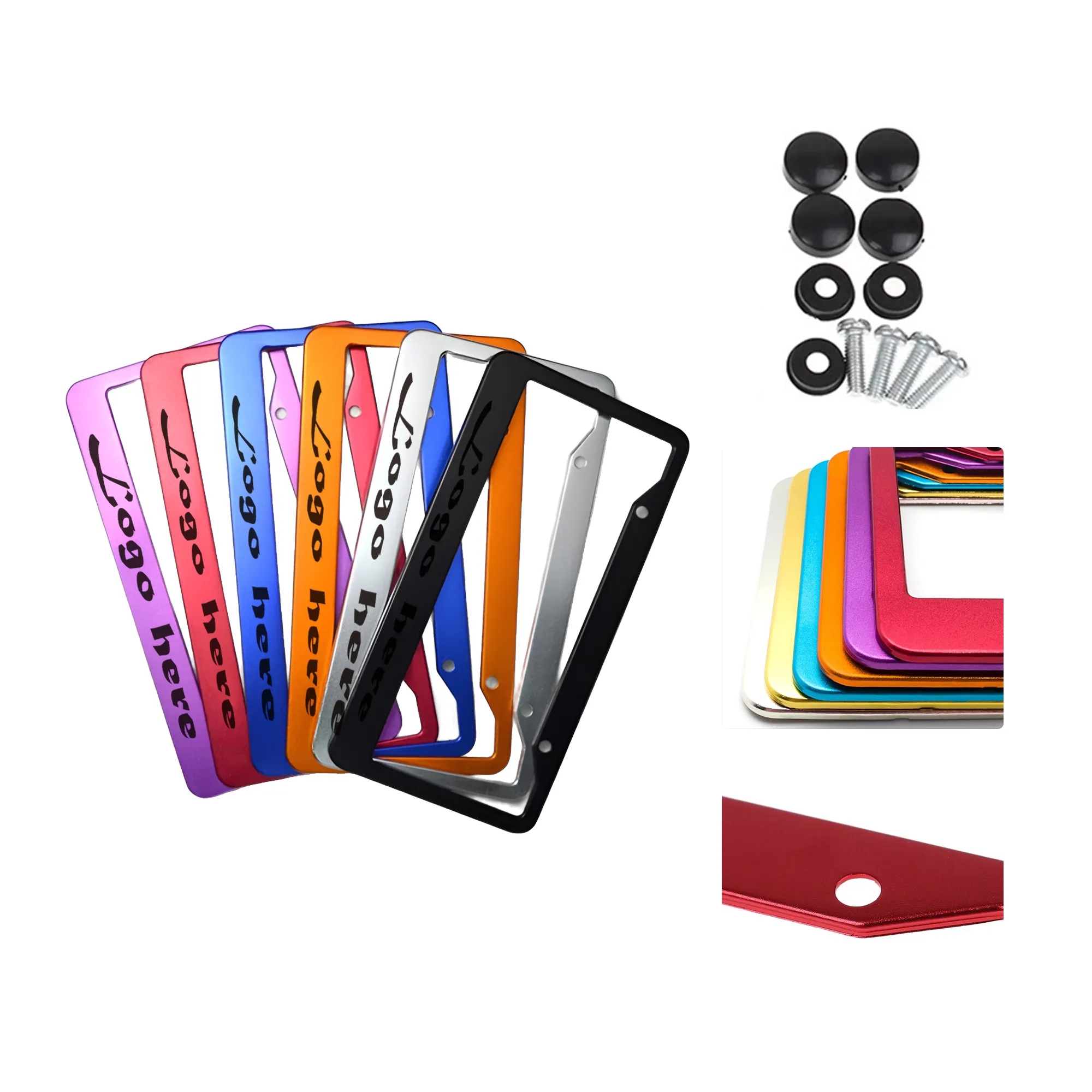 MOQ20 Custom Metal License Plate Frames 3