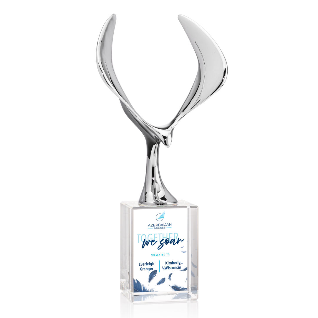 Maverick Eagle VividPrint™ Award on Lexington Base - Clear