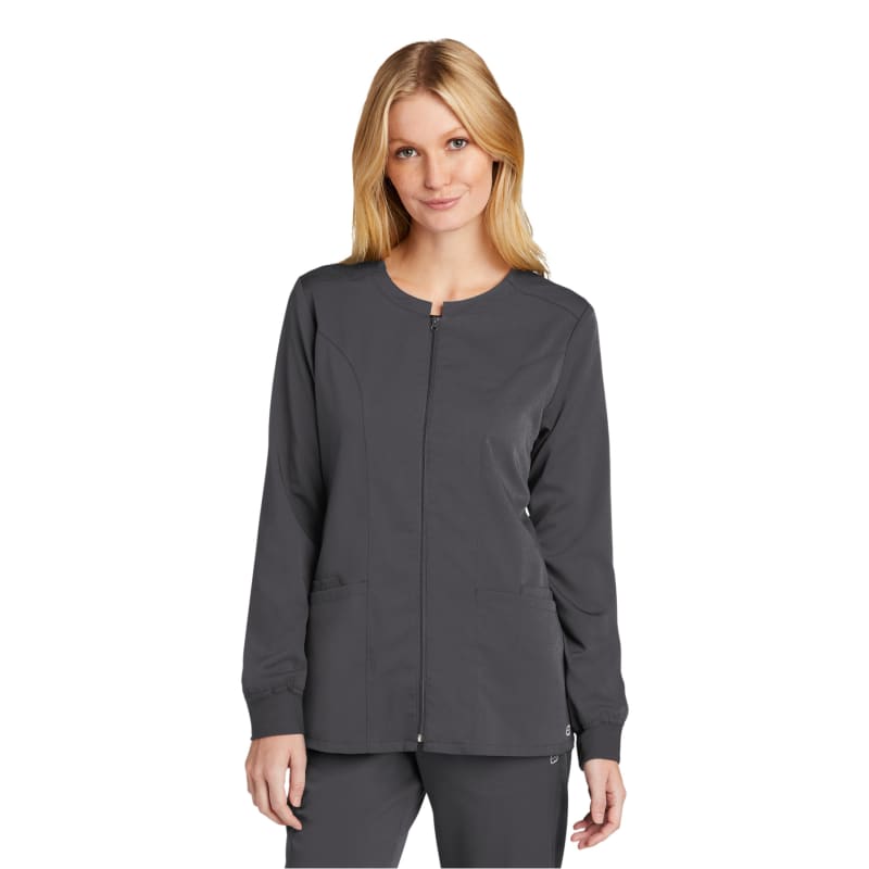 WonderWink Women's Premiere Flex Full-Zip Scrub Jacket 1